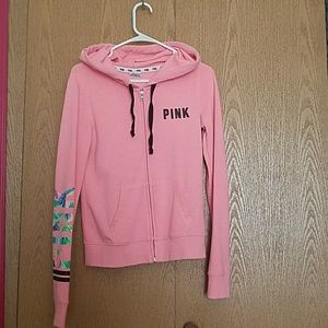 Pink zip up hoodie